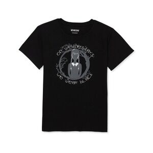 Black‎ girls large  Wednesday Addams t shirt